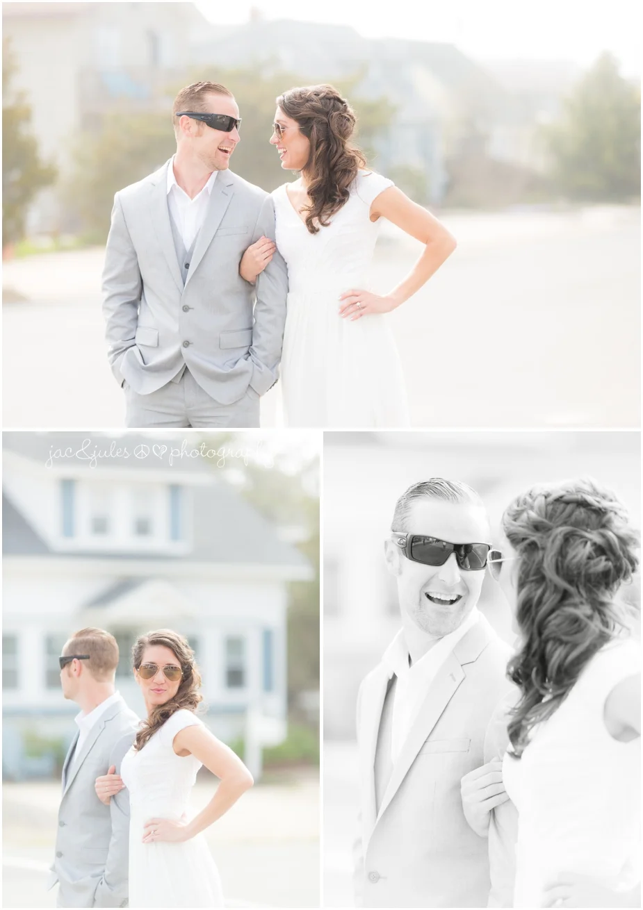 jacnjules photograph the bride and groom on the beach in LBI