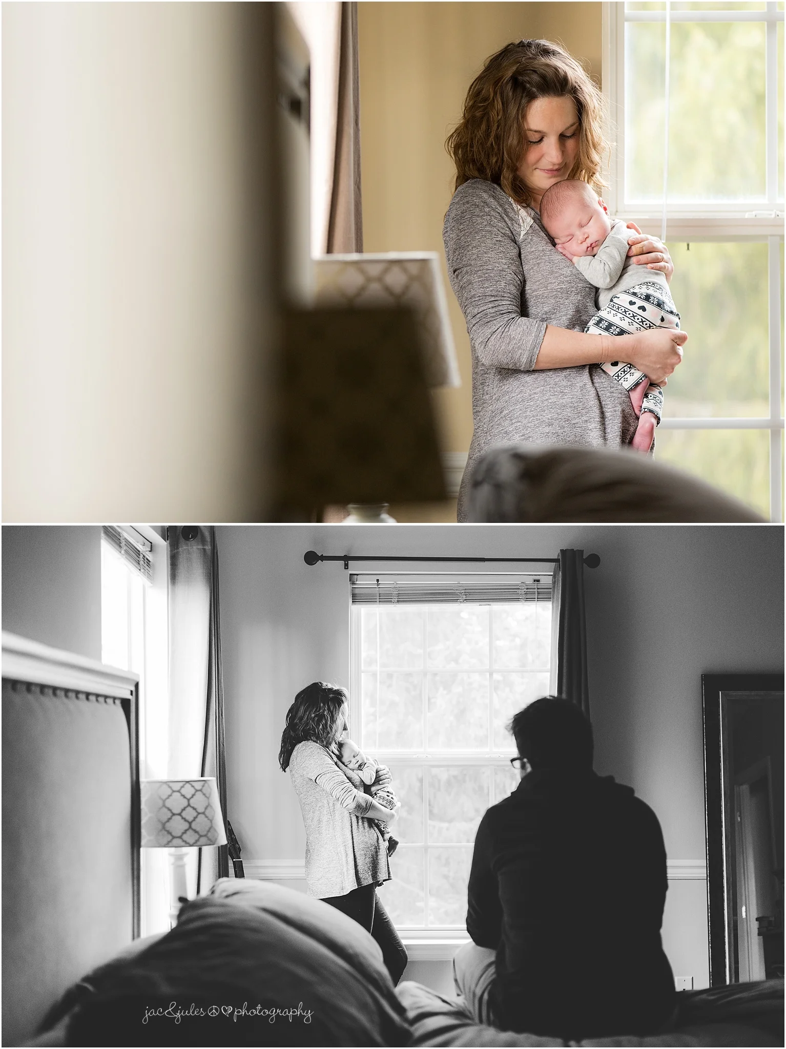 jacnjules photographs a newborn and her parents in their home in toms river, nj