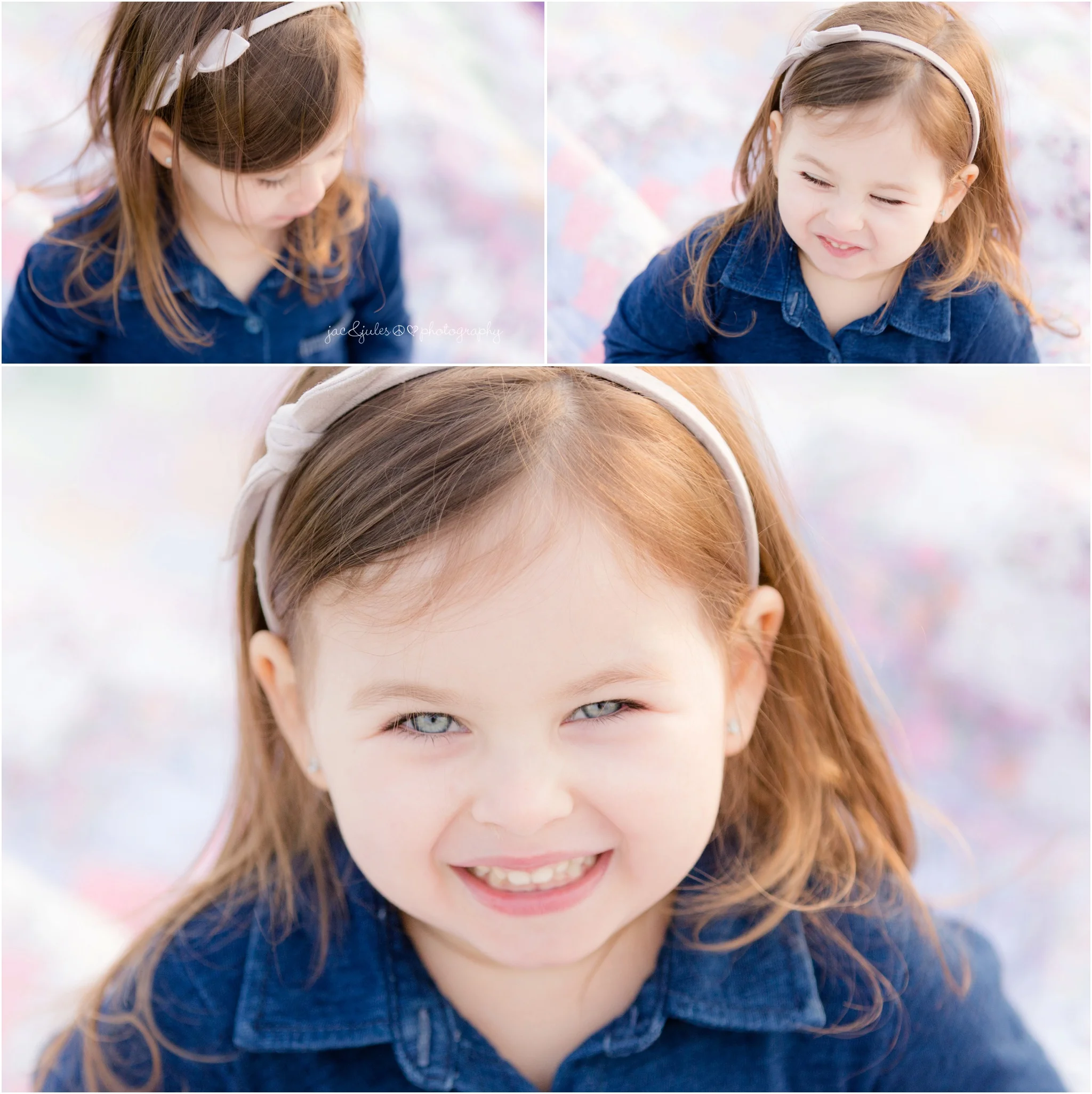 close ups of adorable 3 year old girl with personality