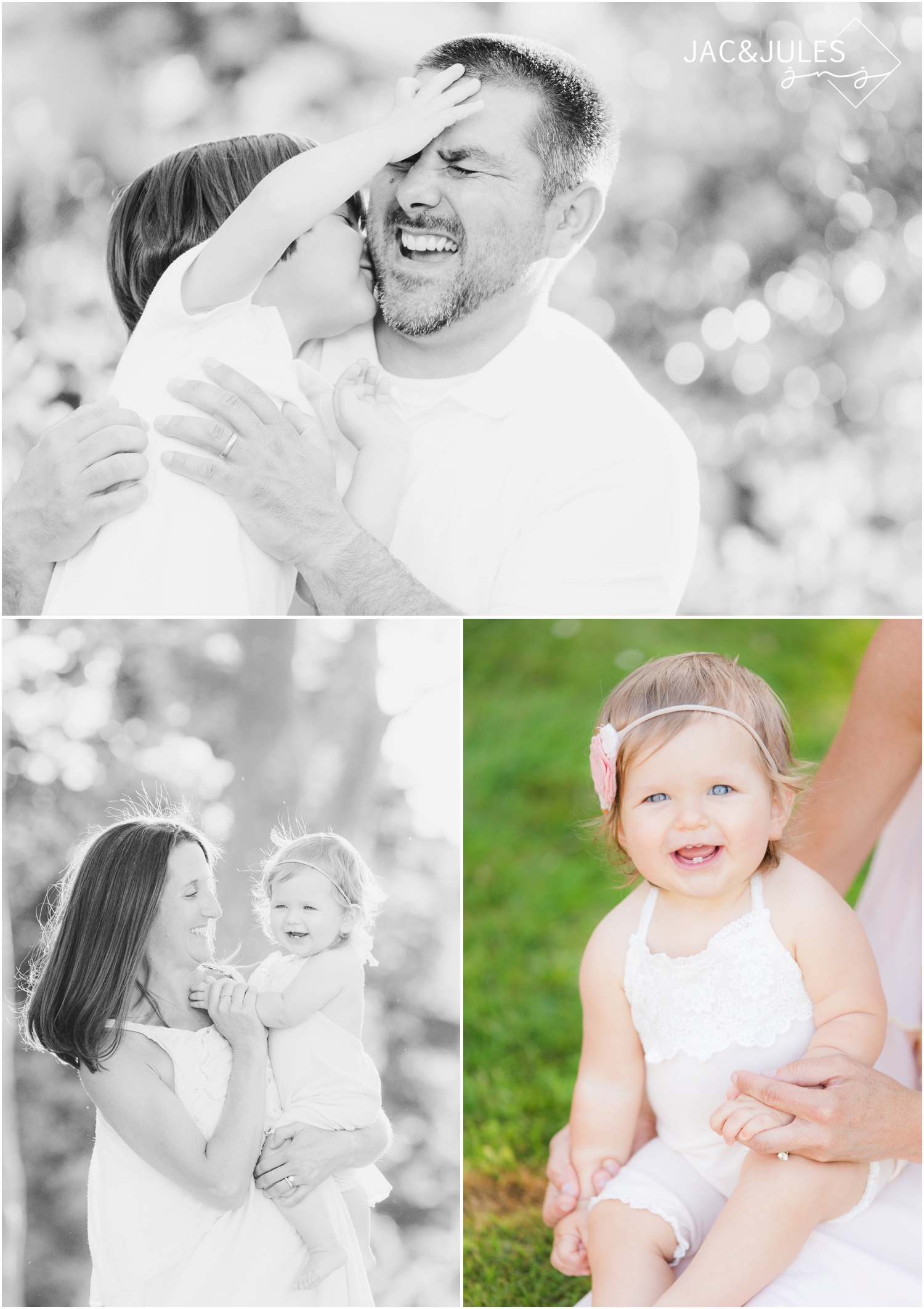 Candid first birthday photos at St. Catherine's Church in Spring Lake.