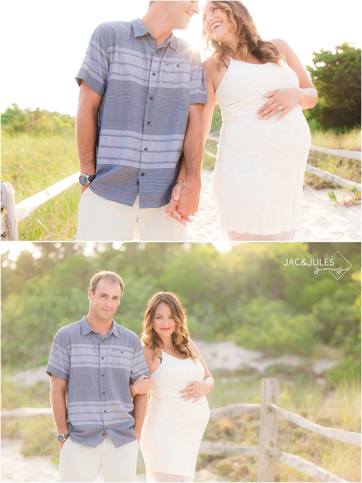 jacnjules photographs maternity photos at at sunset in island beach state park nj