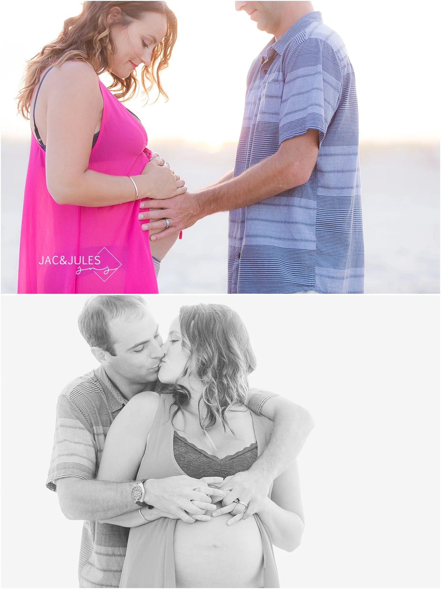 jacnjules photographs maternity photos at at sunset in island beach state park nj