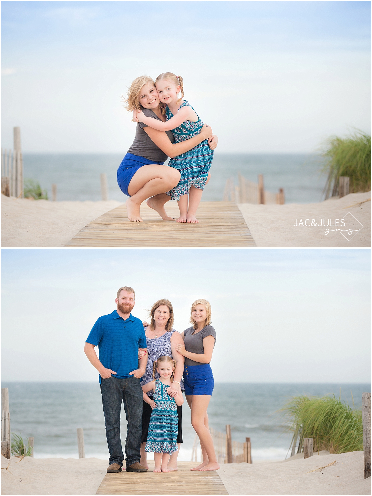 jacnjules takes fun family beach portraits in seaside park, nj