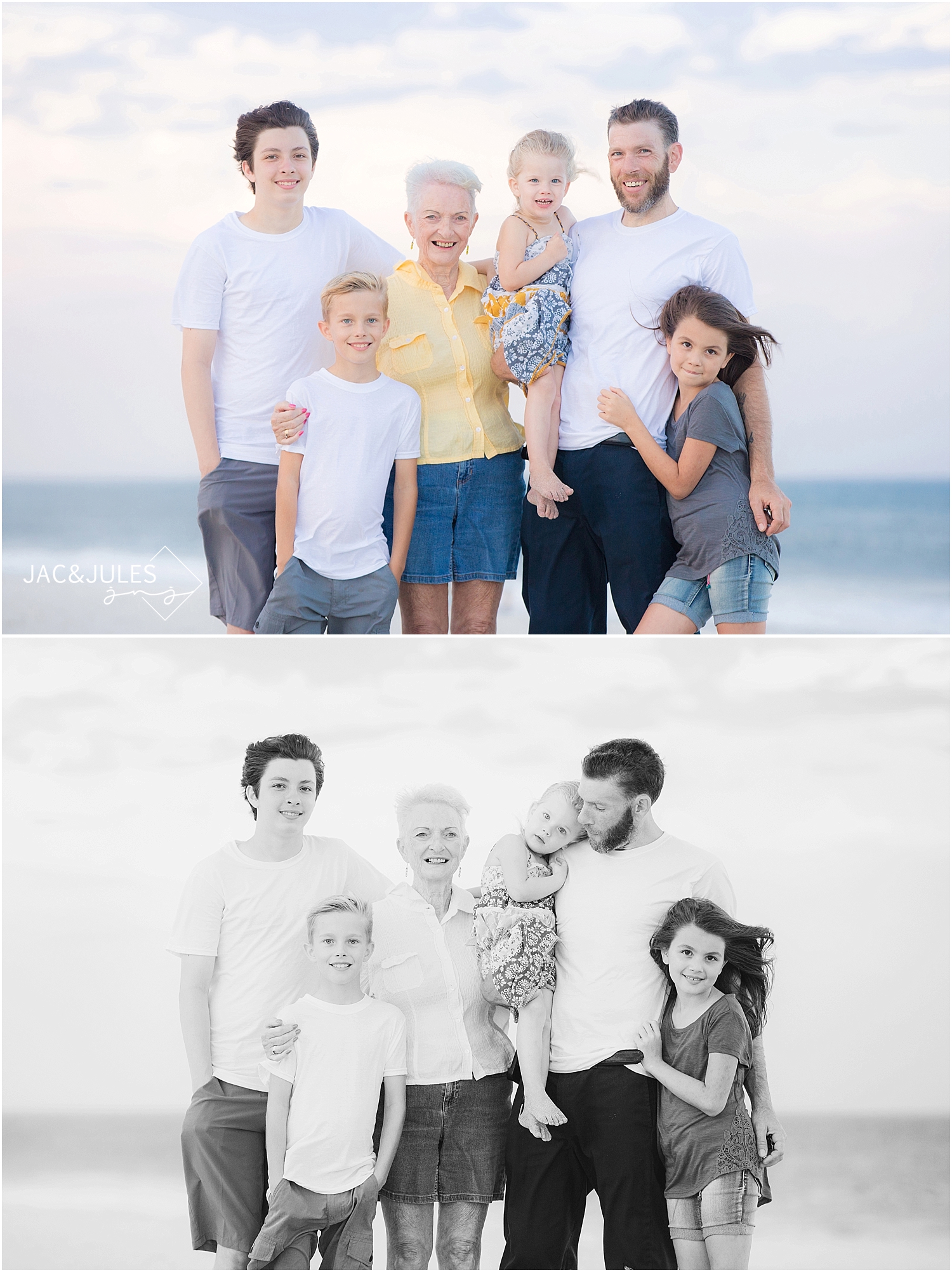 jacnjules takes fun family beach portraits in seaside park, nj