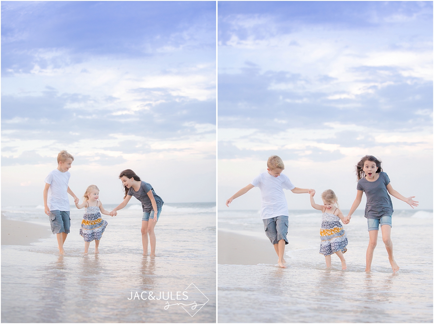 jacnjules takes fun family beach portraits in seaside park, nj