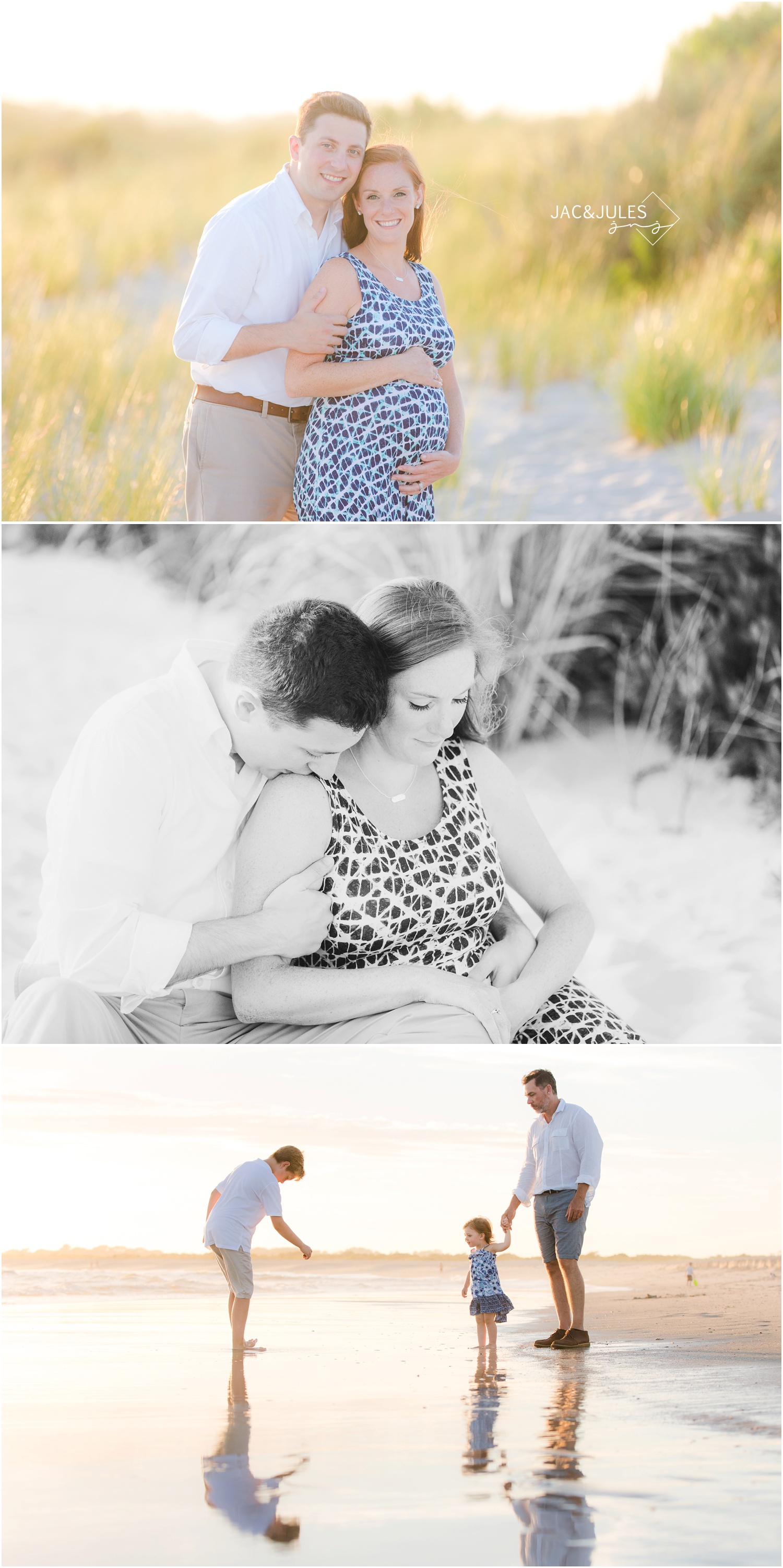 pretty beach maternity photos in cape may, nj