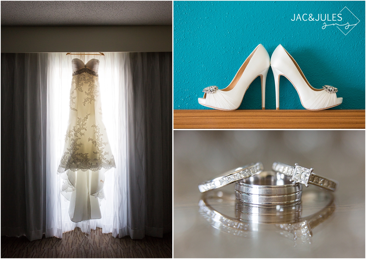 jacnjules photographs bride getting ready for her wedding at Ocean Place in Long Branch, NJ