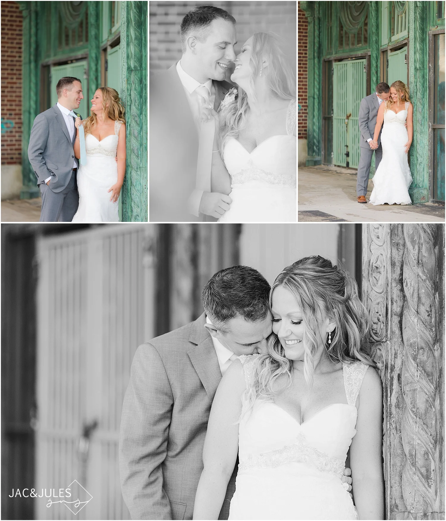jacnjules photographs beautiful bride and groom in asbury park, nj
