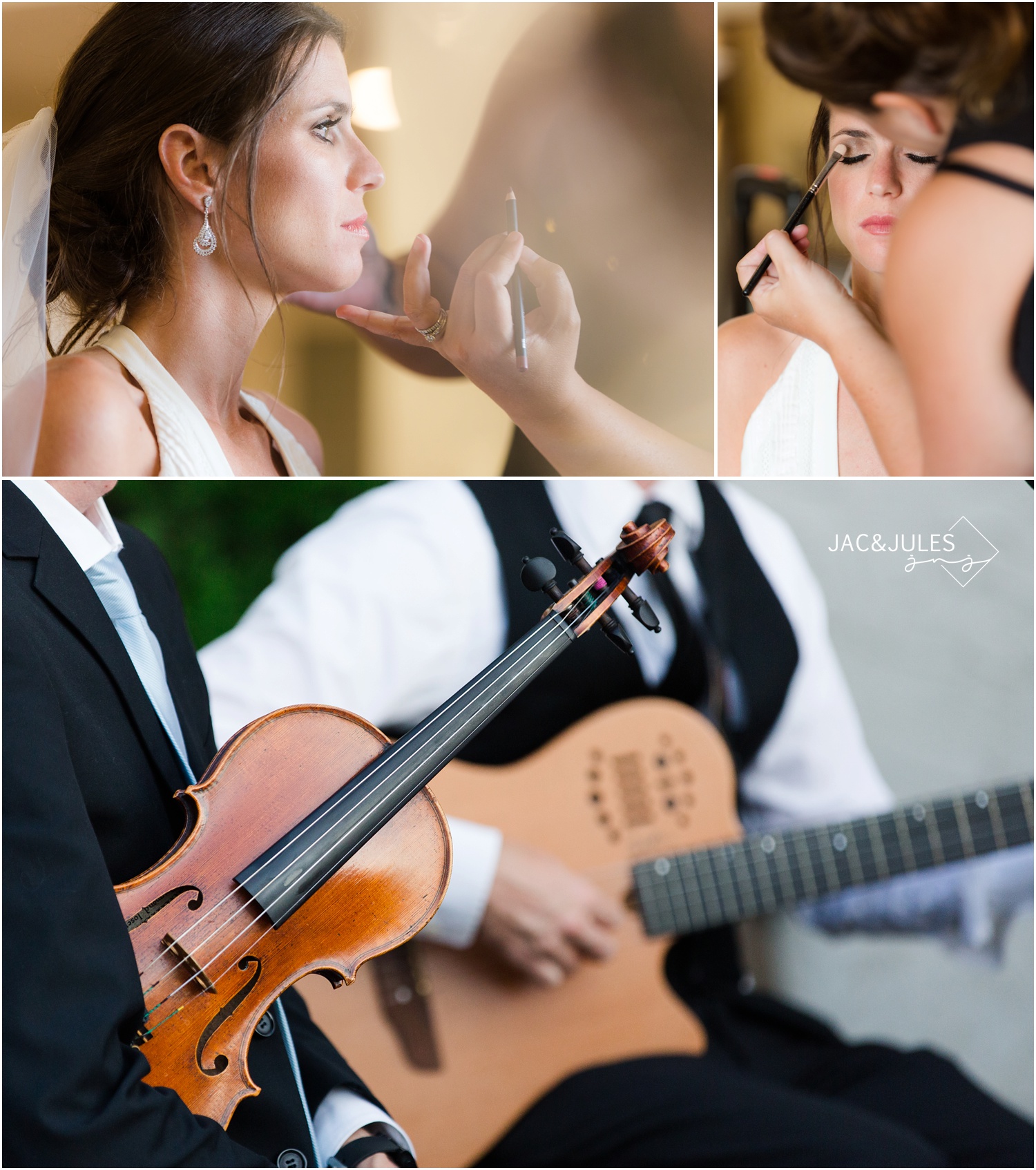 Pre ceremony touch up at Fox Hollow in Woodbury, NY