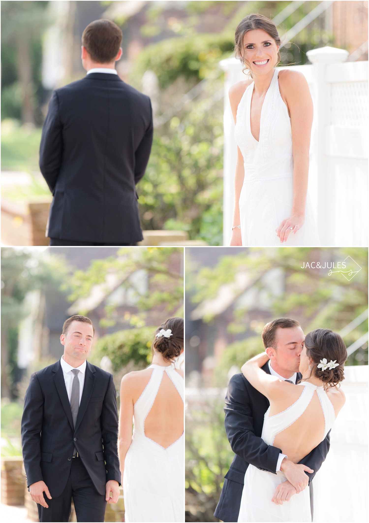 First look reveal wedding photos in Long Beach, NY