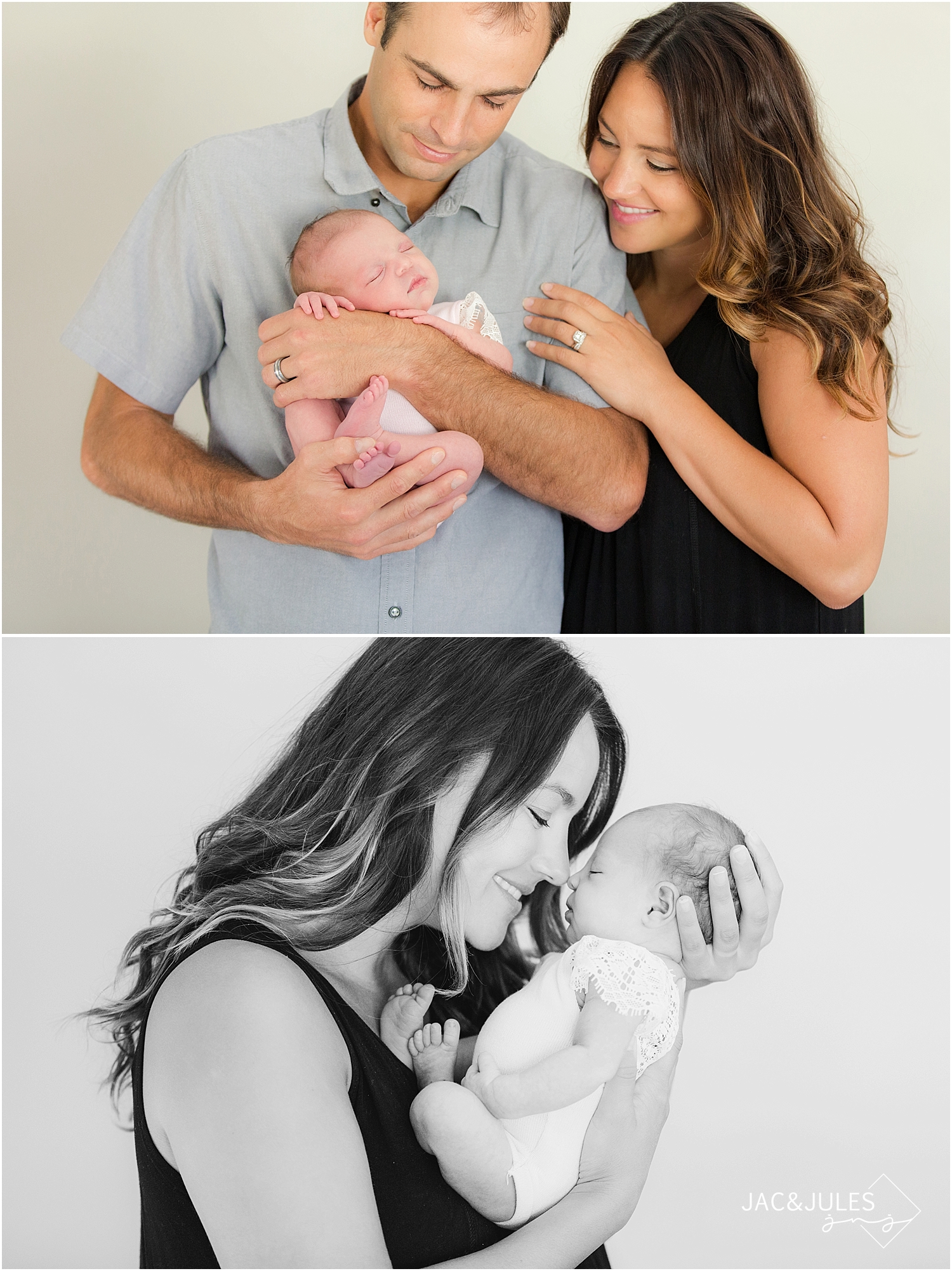 jacnjules photographs newborn baby girl in brick nj
