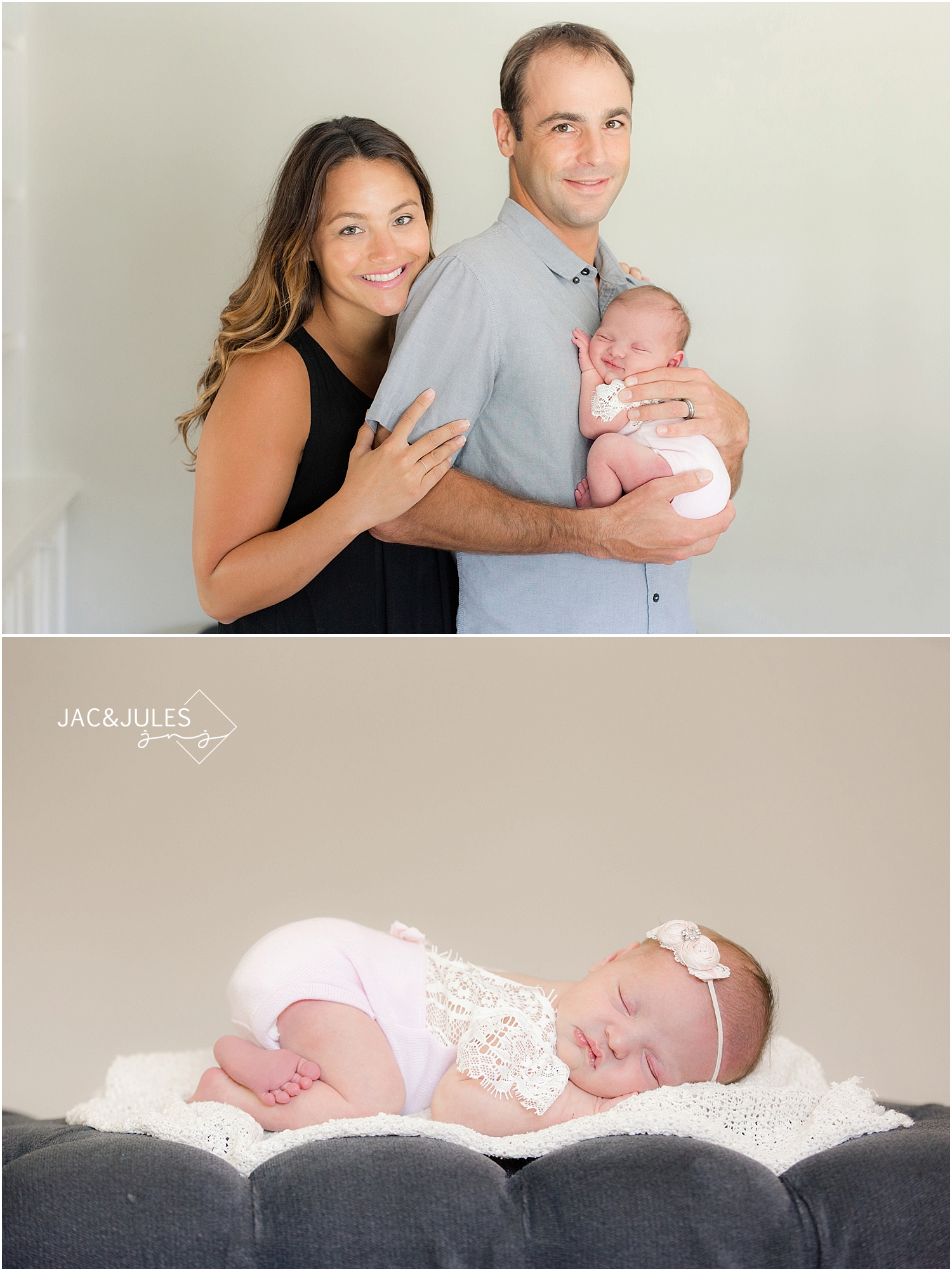 jacnjules photographs newborn baby girl in brick nj