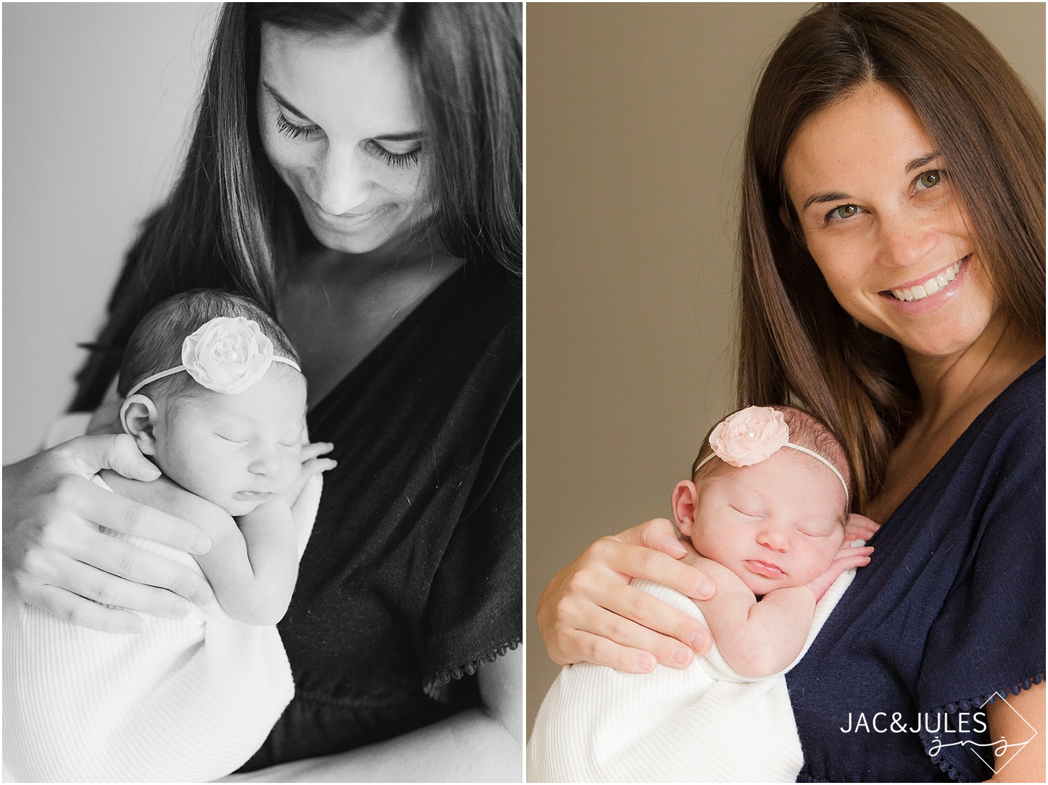 jacnjules take a photo of a newborn baby girl and her mom in Toms River, NJ