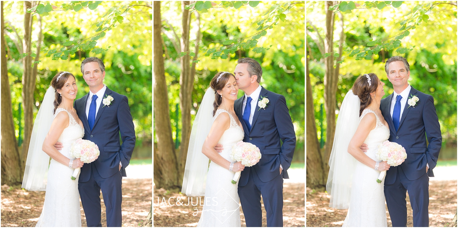 jacnjules photographs bride and groom on their wedding day at Grounds for Sculpture in Hamilton, NJ