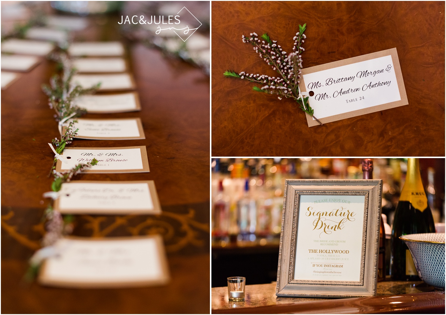 reception decor at eagle oaks golf and country club in wall, nj.