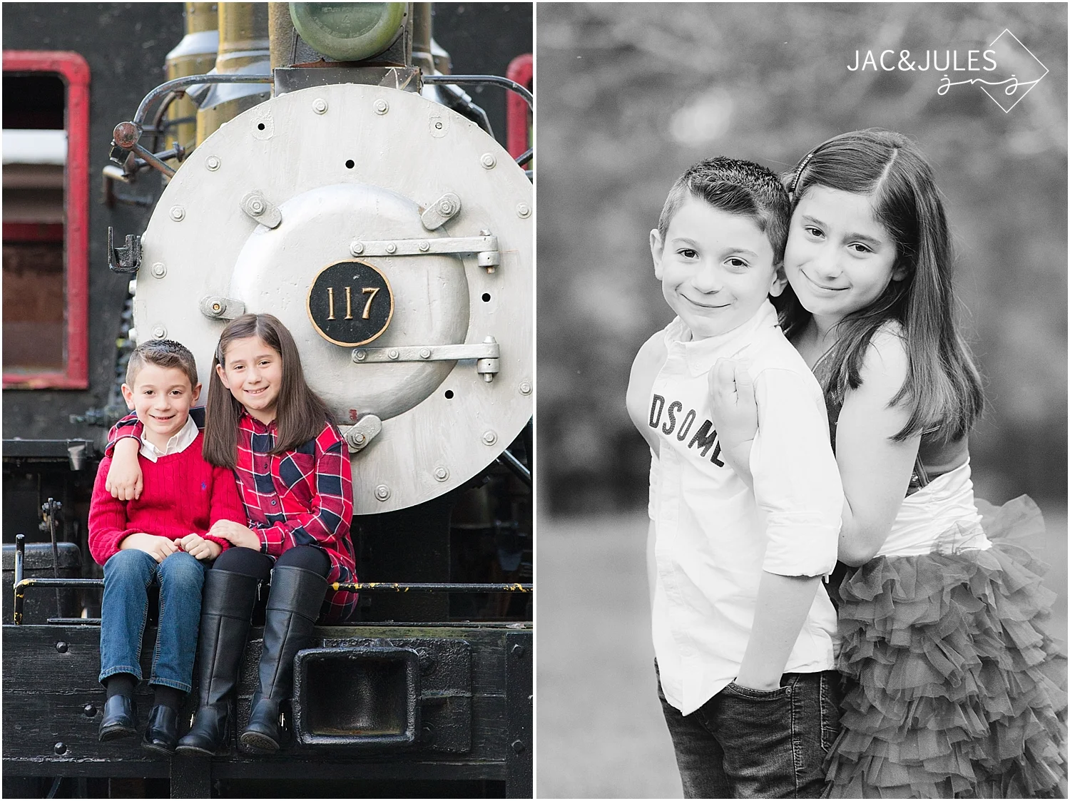 jacnjules photographs family at Allaire State Park for Christmas