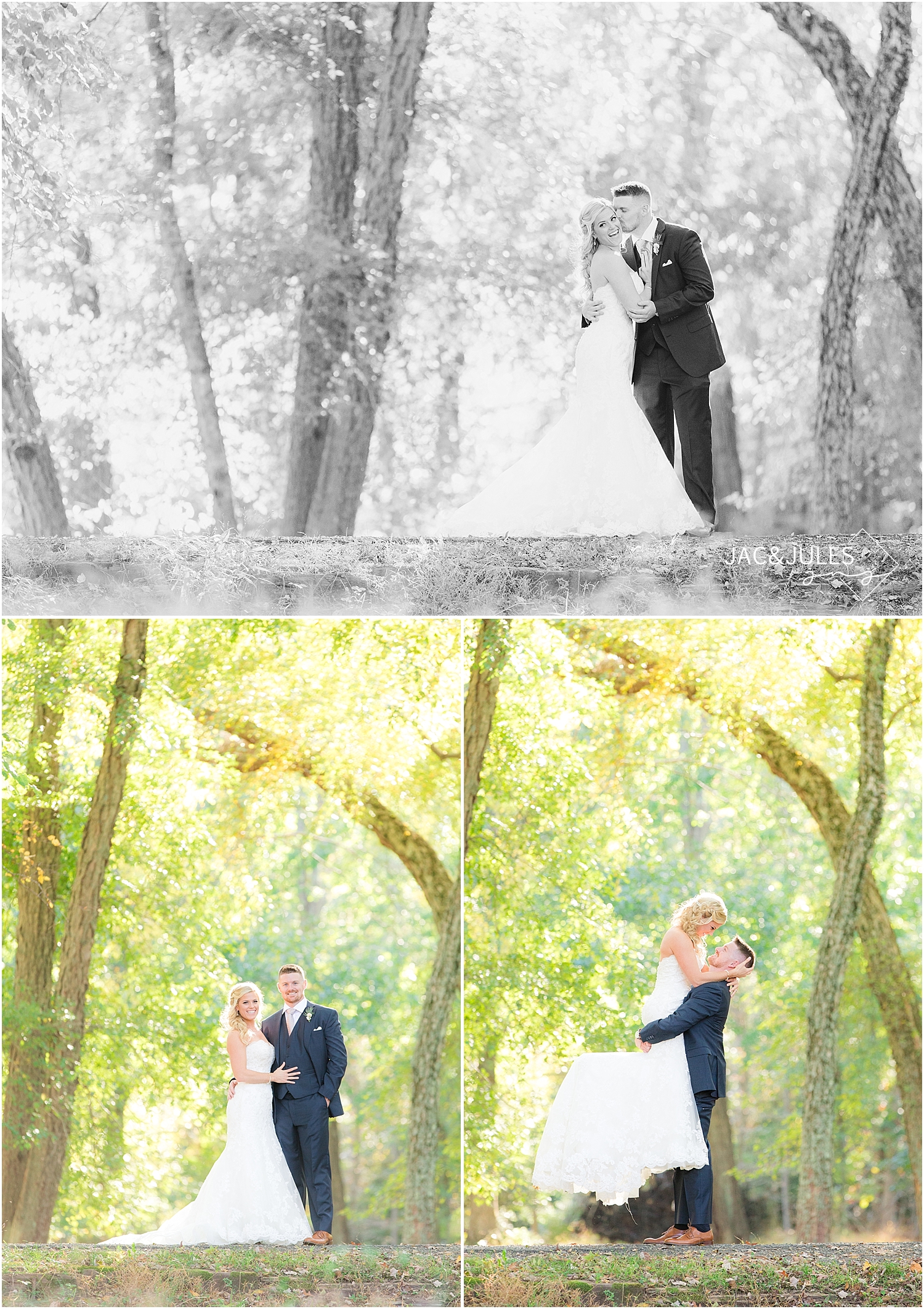 jacnjules uses natural light for bride and groom portraits at Allaire State Park