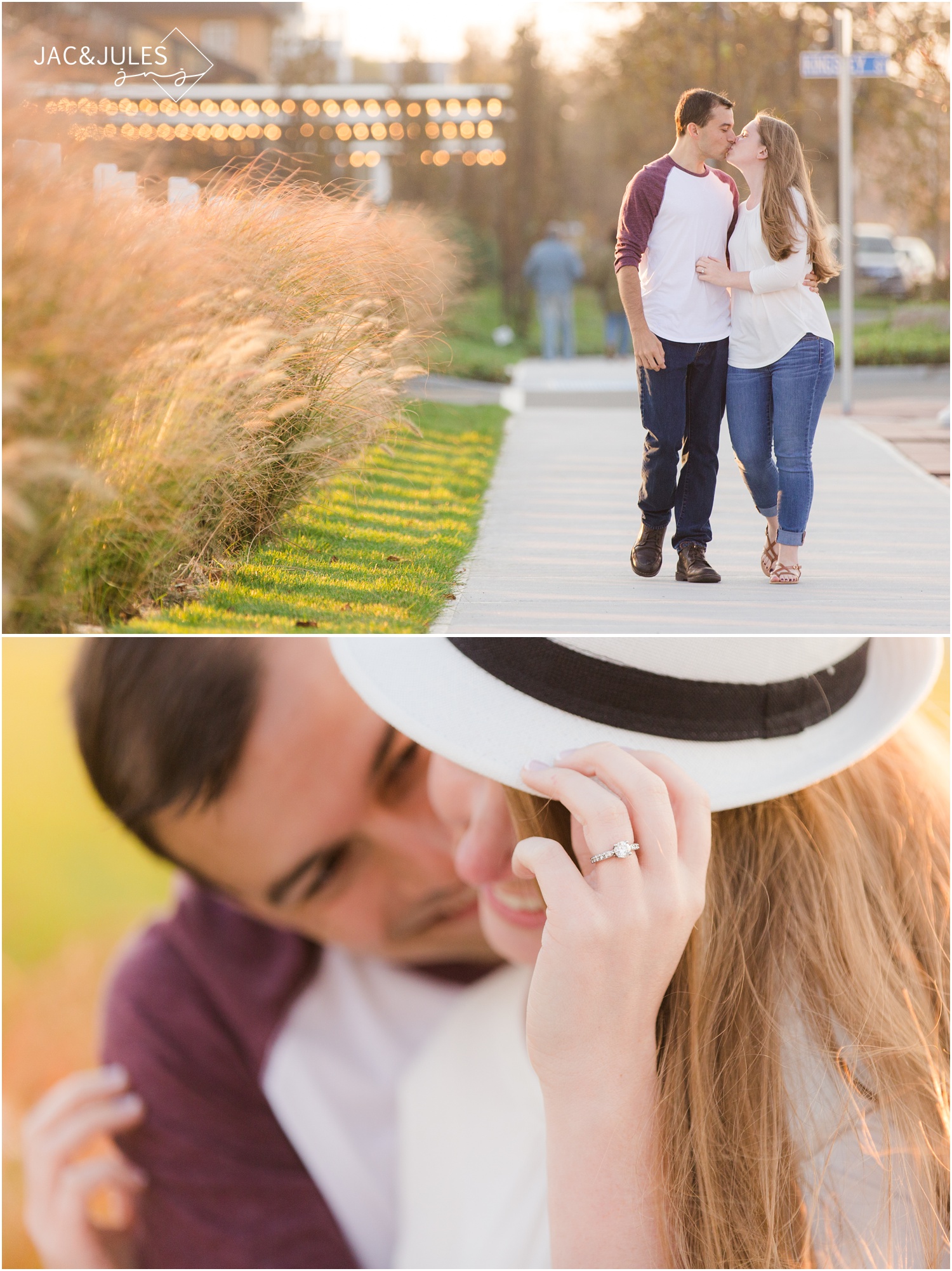 engagement photos near the Asbury Park Hotel