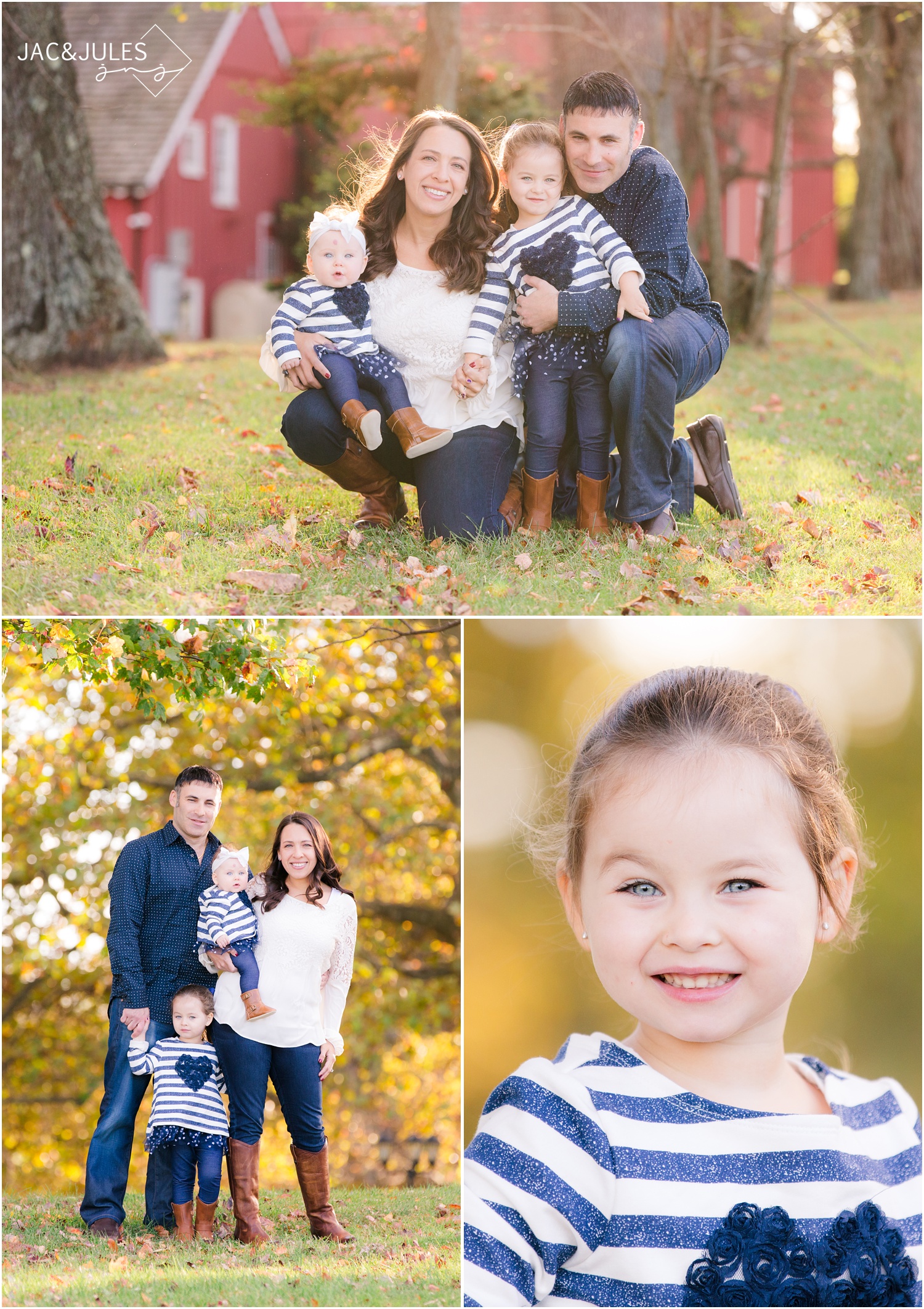 fall family photos at bayonet farm in holmdel, nj.