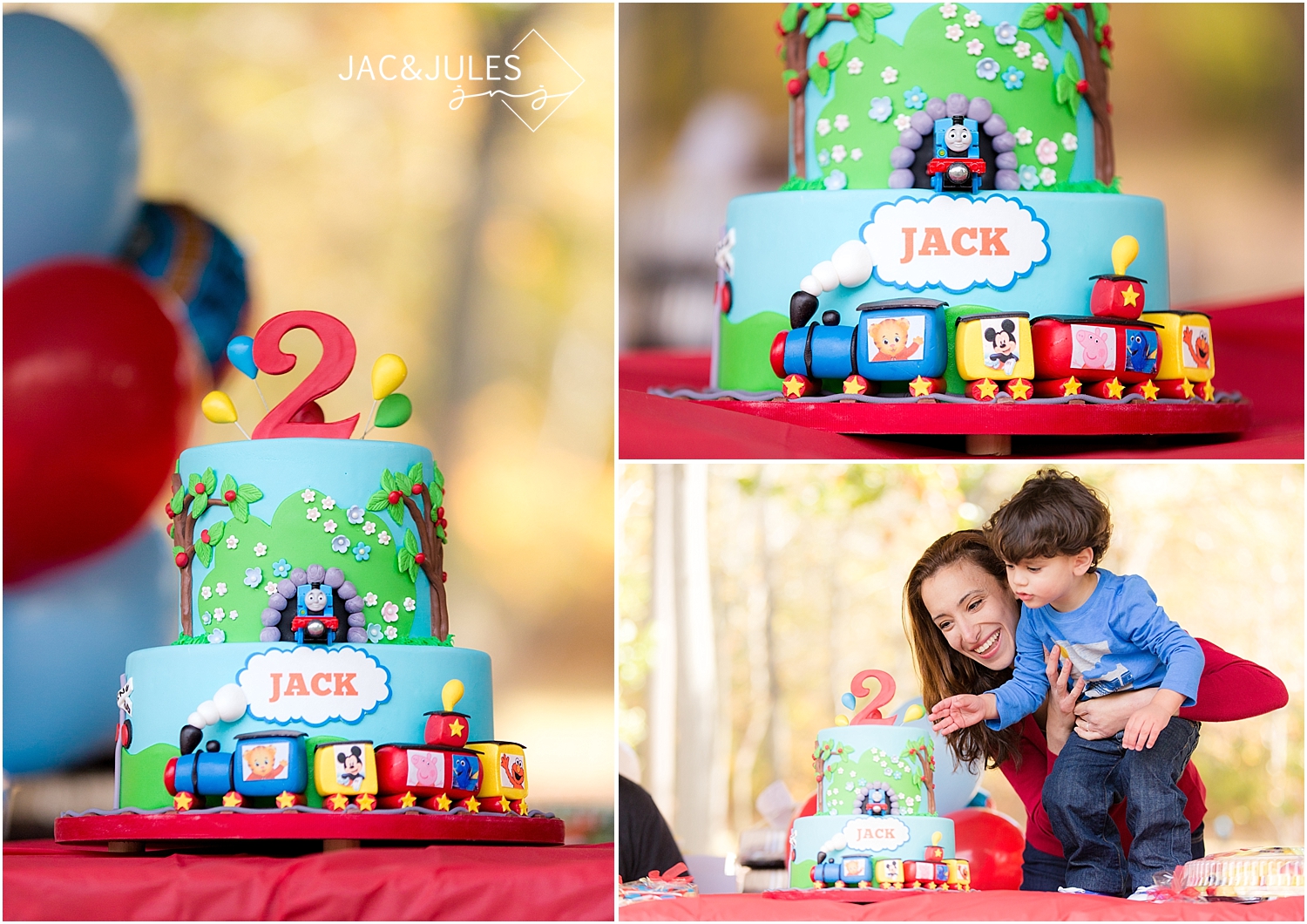 jacnjules photograph train themed birthday party in Paramus, NJ