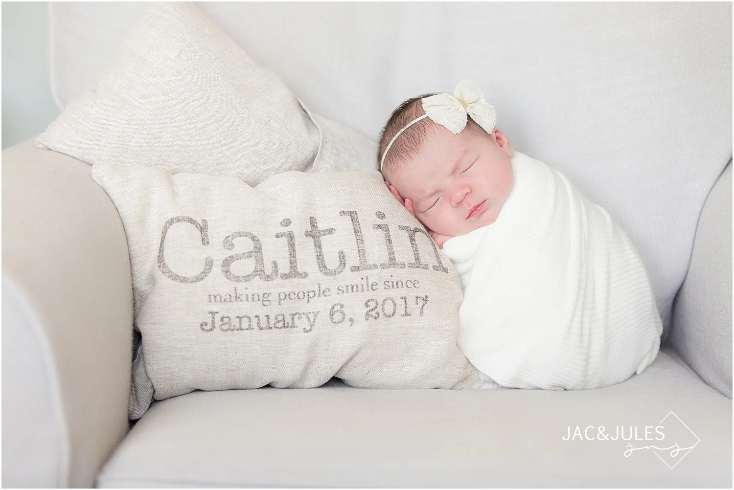 jacnjules photographs newborn baby girl in her home in Point Pleasant NJ