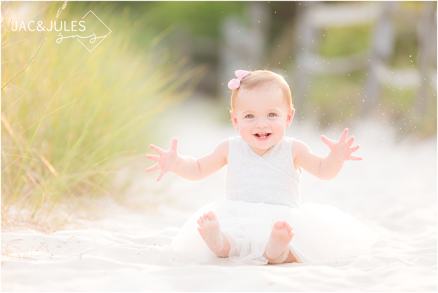 first birthday girl at island beach state park