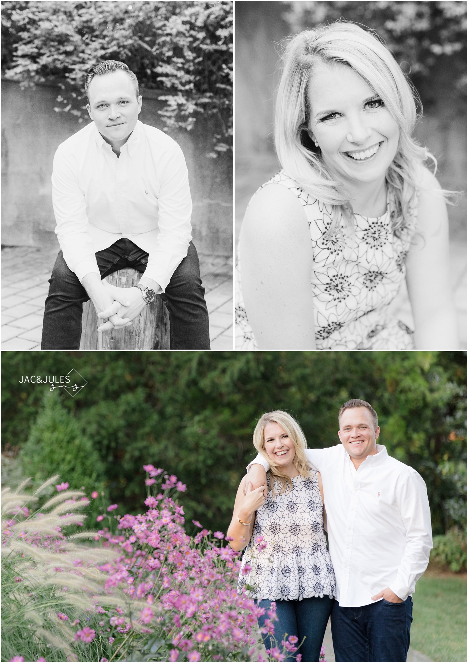 fun Engagement photos at Van Vleck House and Gardens in Montclair, NJ.