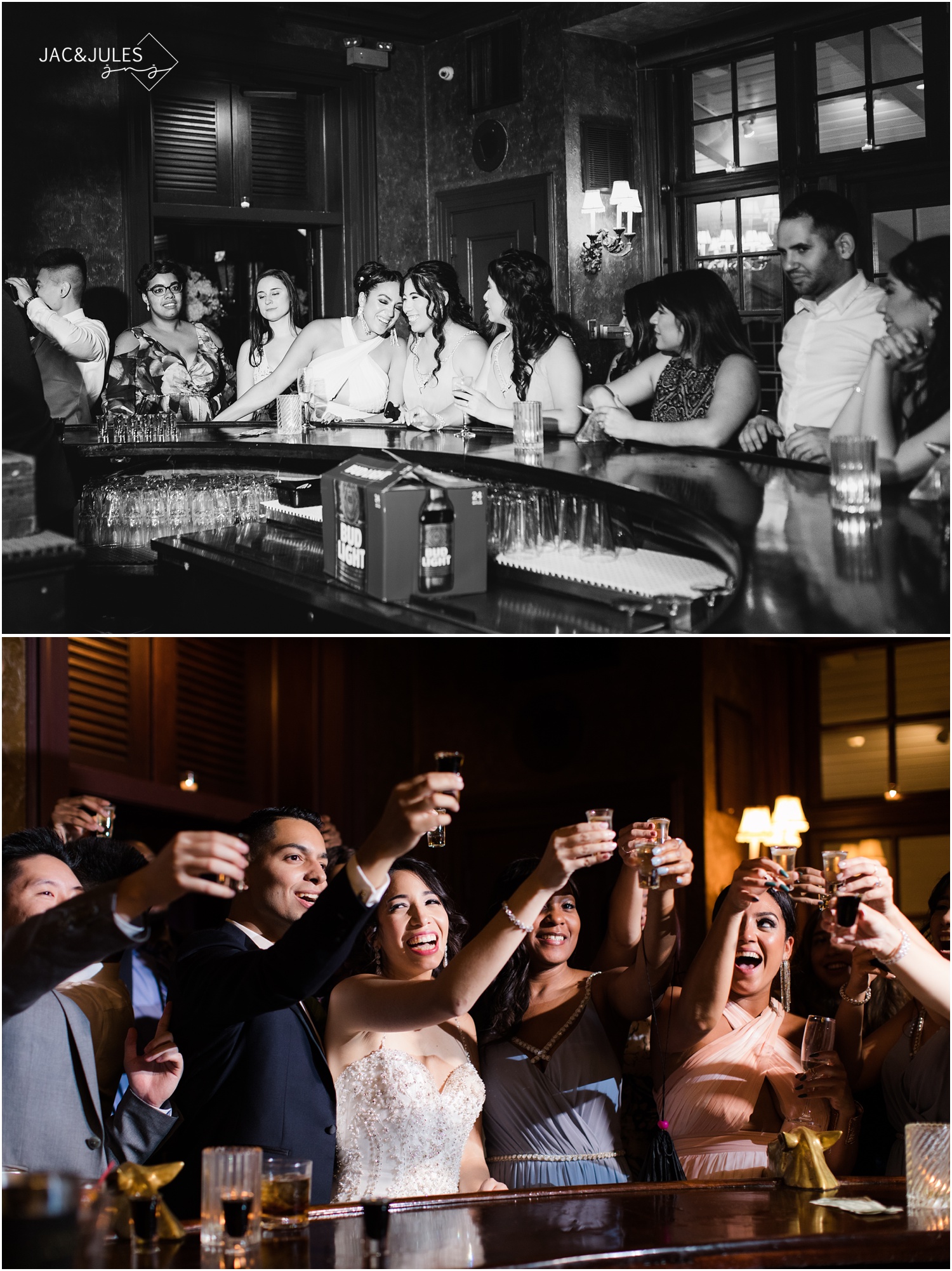 Shots at the bar photos from a wedding at The Shadowbrook in Shrewsbury, NJ.
