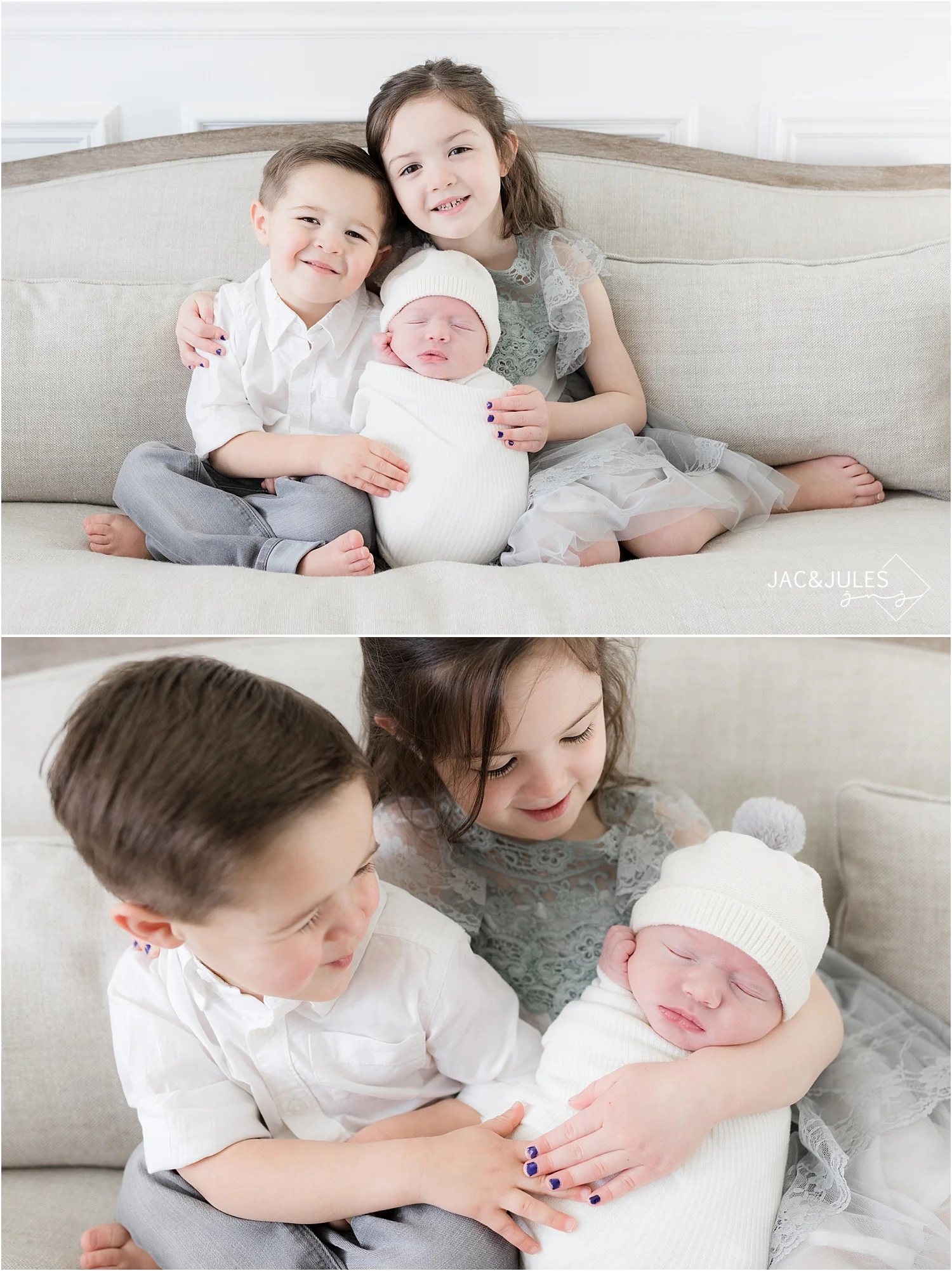 sibling newborn photo at home in toms river nj