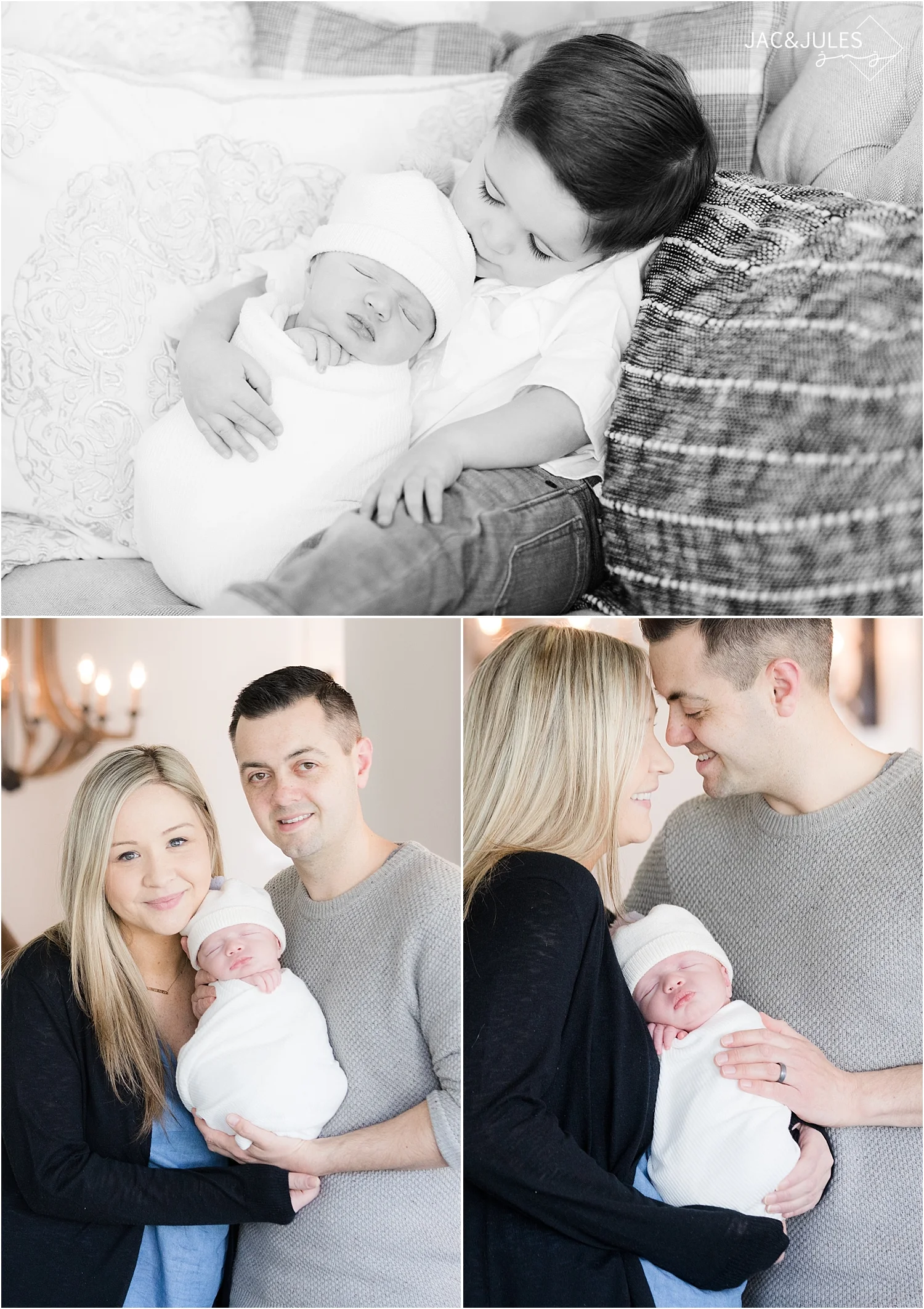 natural light newborn photo at home in toms river nj