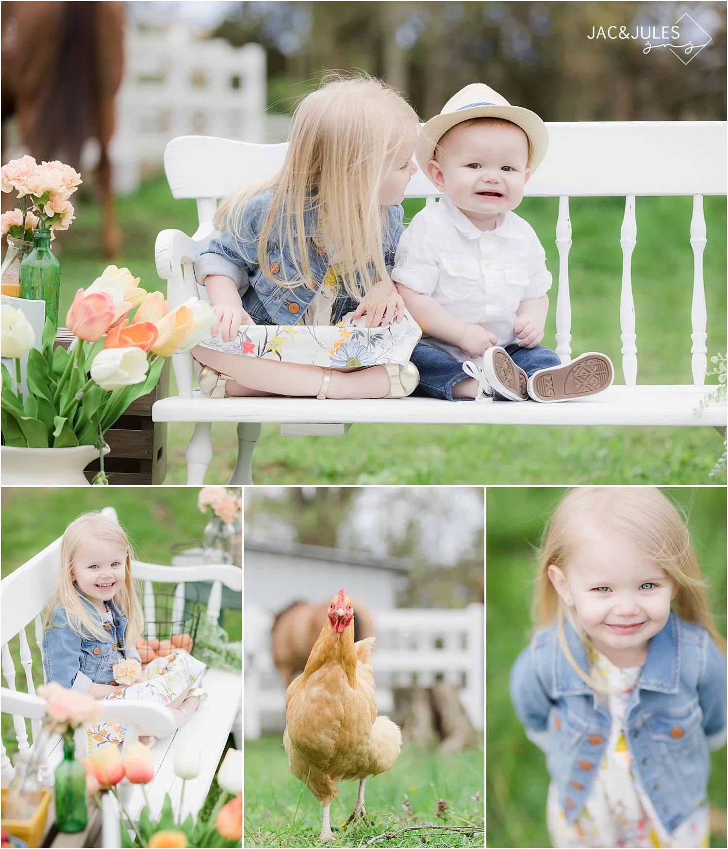 spring photos of kids on a farm in nj