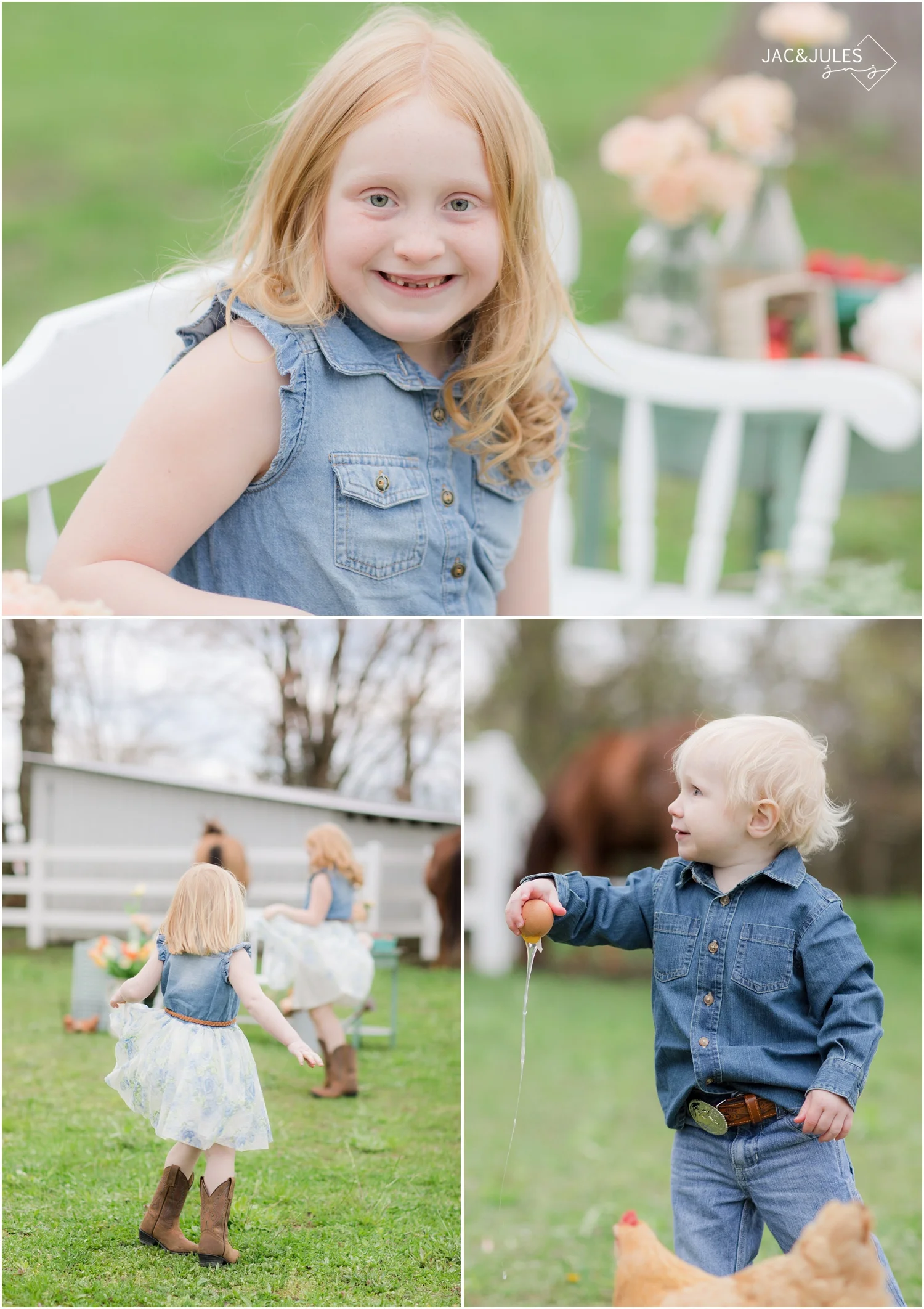 fun child photos at first go farm in cream ridge, nj.