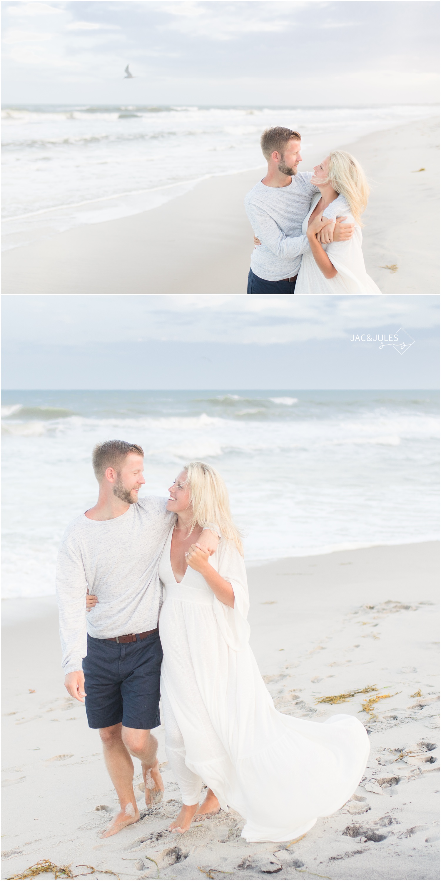 sachin and babi light blue dress What to Wear for Engagement Photos on Beach Plus Size main image 1