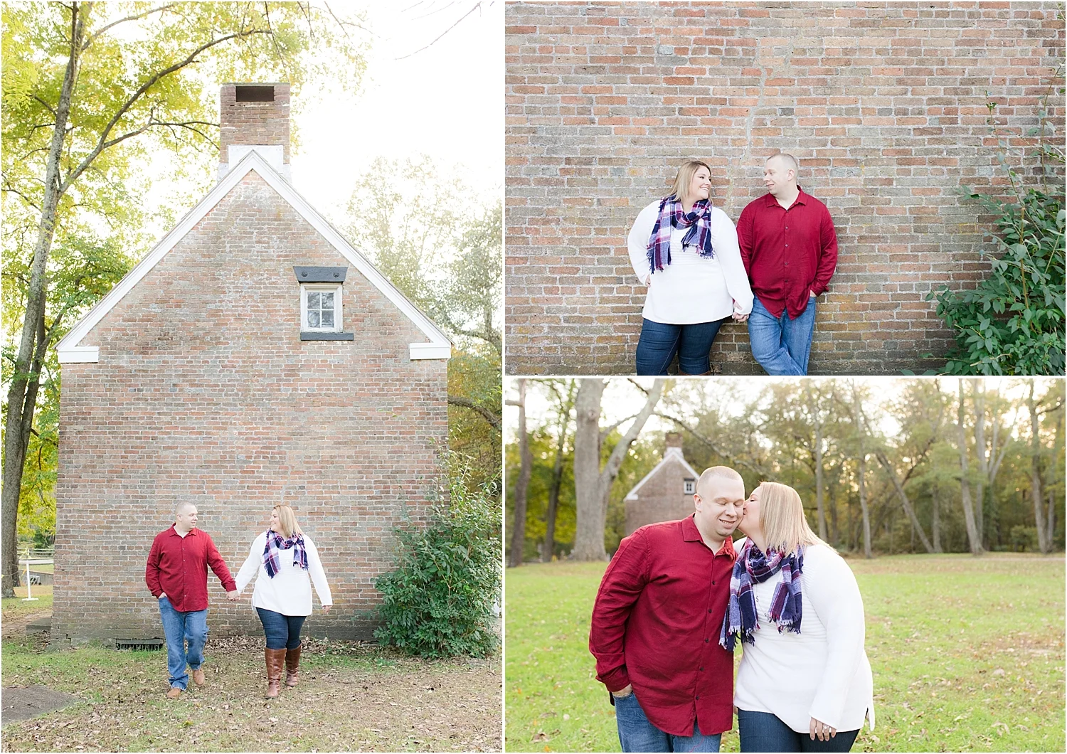 historic village at allaire engagement photo