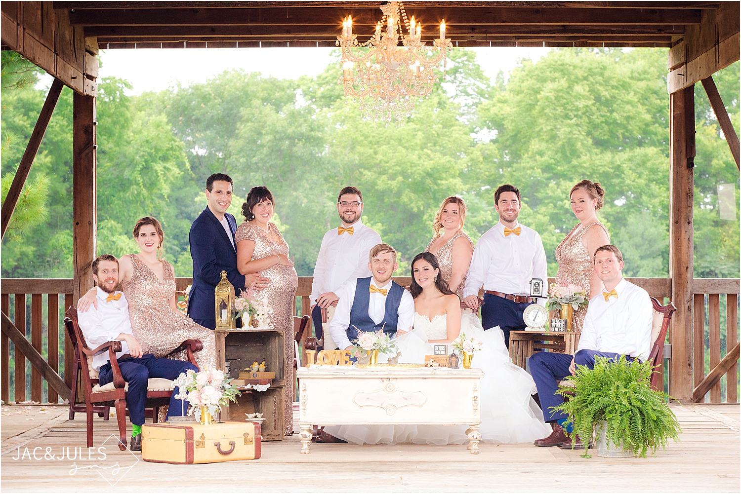 photo of bridal party at farm at eagles ridge in lancaster PA