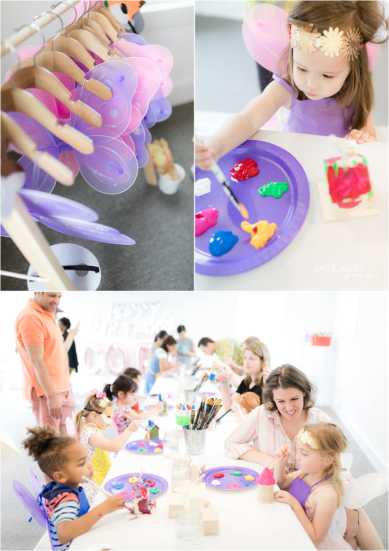 arts and crafts activity at toys with love birthday party