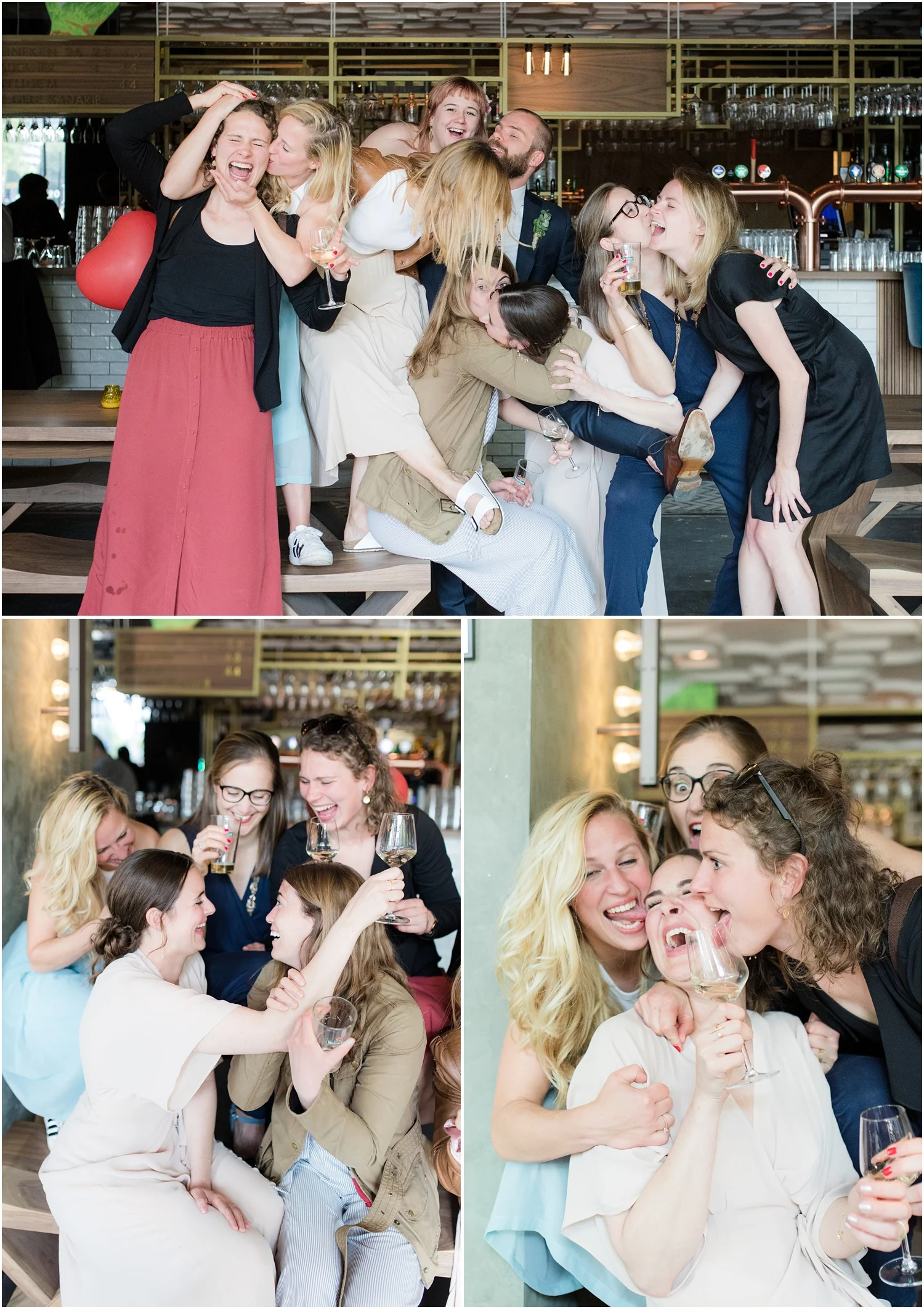 fun wedding reception photos at De Gele Kenarie in Rotterdam.