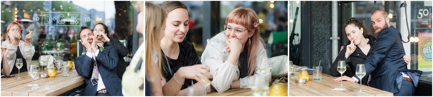 fun wedding reception photos at De Gele Kenarie in Rotterdam.