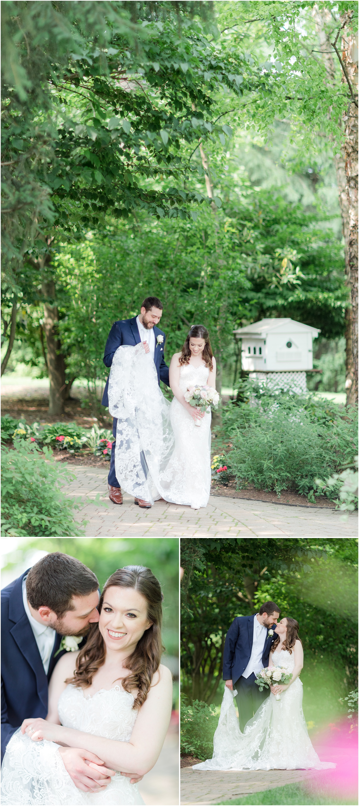 Romantic Bride and groom portraits at The Grain House in Basking Ridge, NJ.