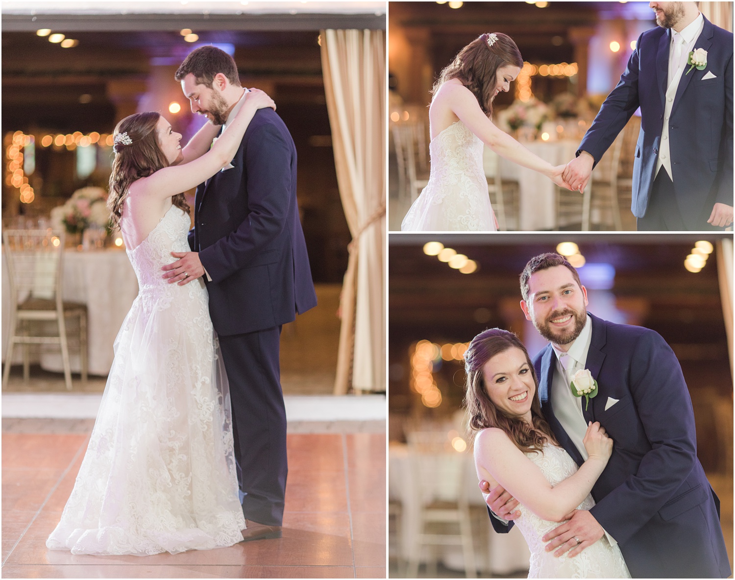 Wedding reception first dance at The Grain House at Olde Mill Inn