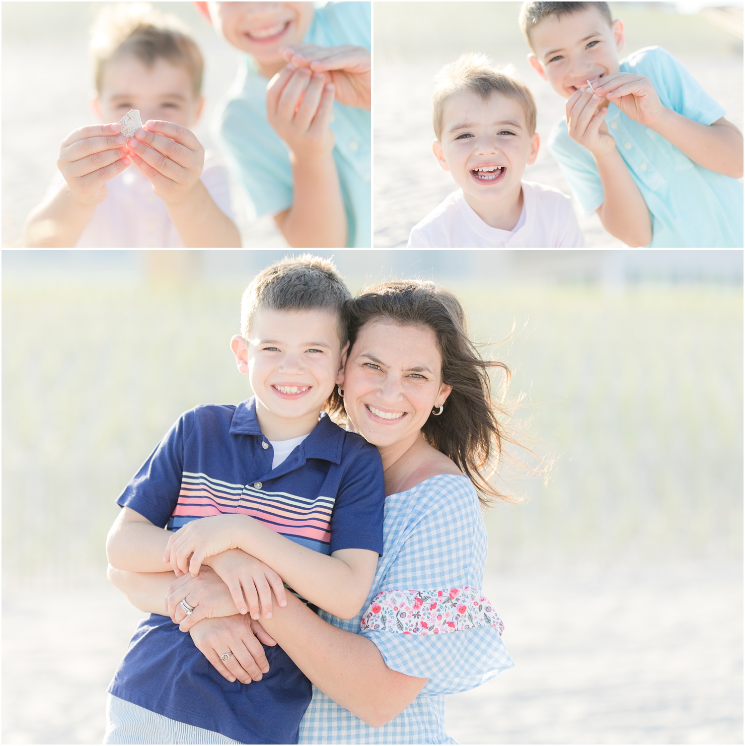 Fun family photos with kids at the beach in Lavallette.