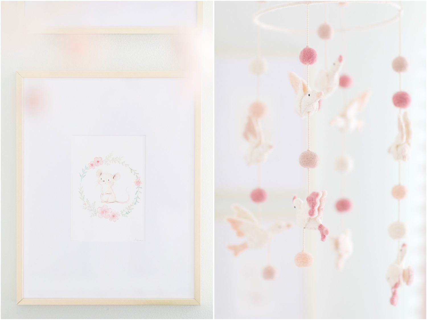newborn baby girl nursery decor