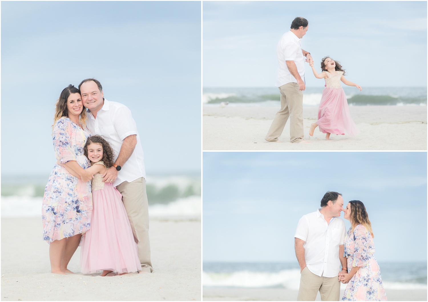 family photos on the beach in Lavallette, NJ.