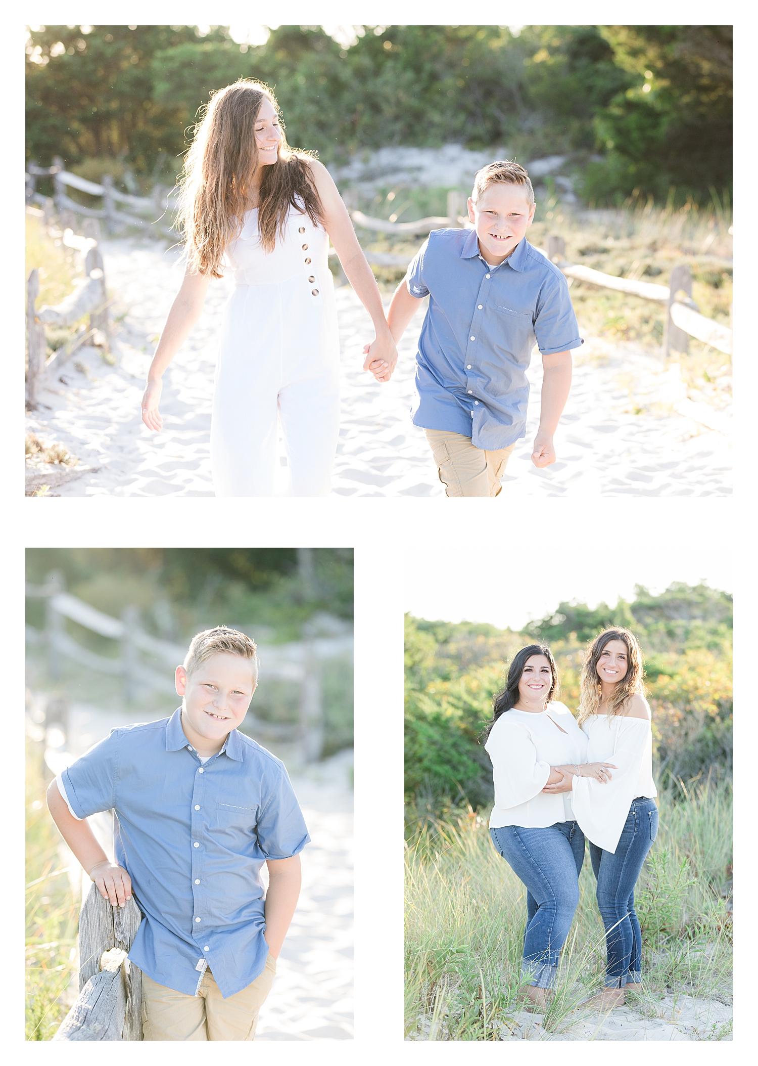 sibling photos on the beach in NJ