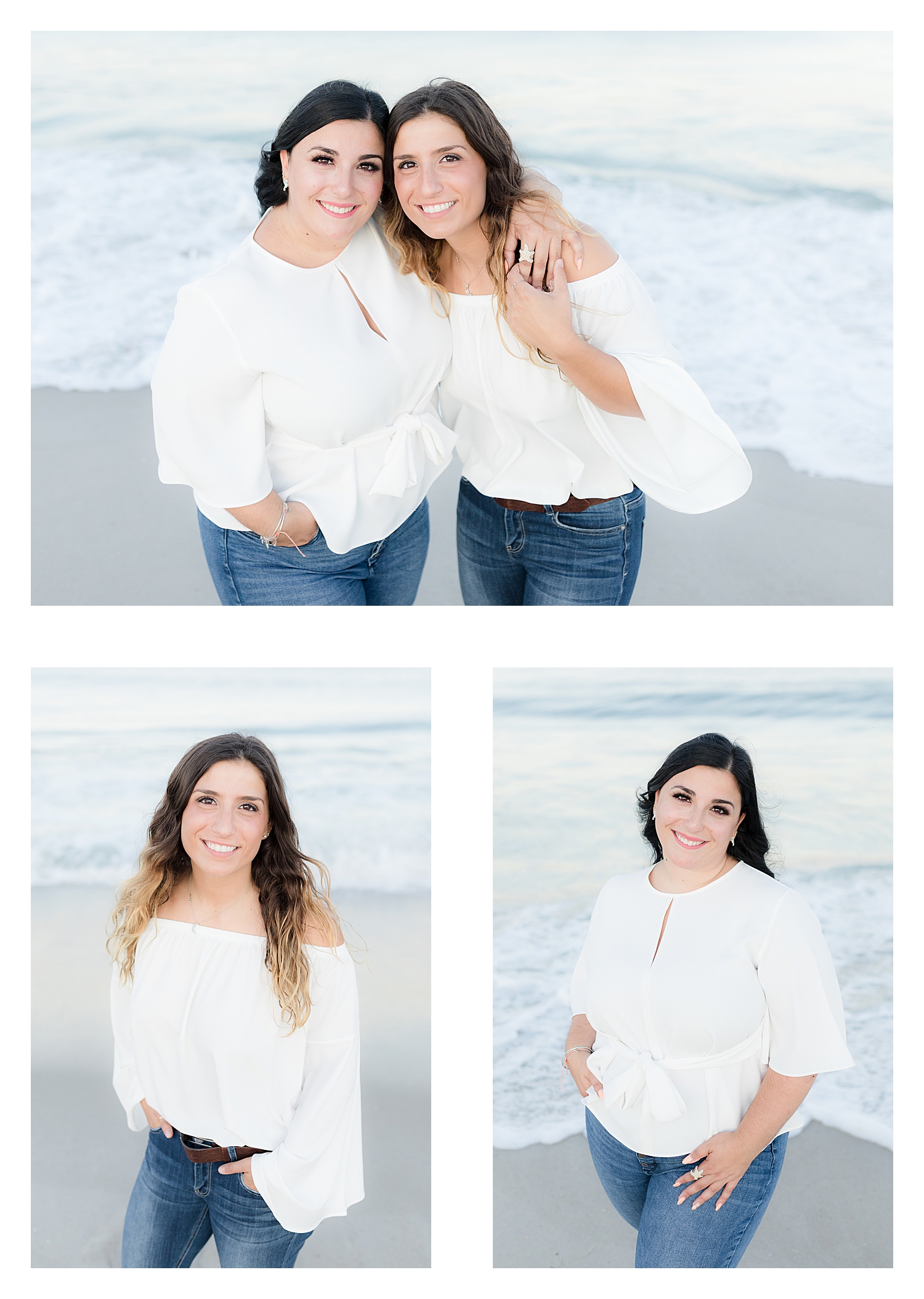 sister photo on the beach in NJ in natural light