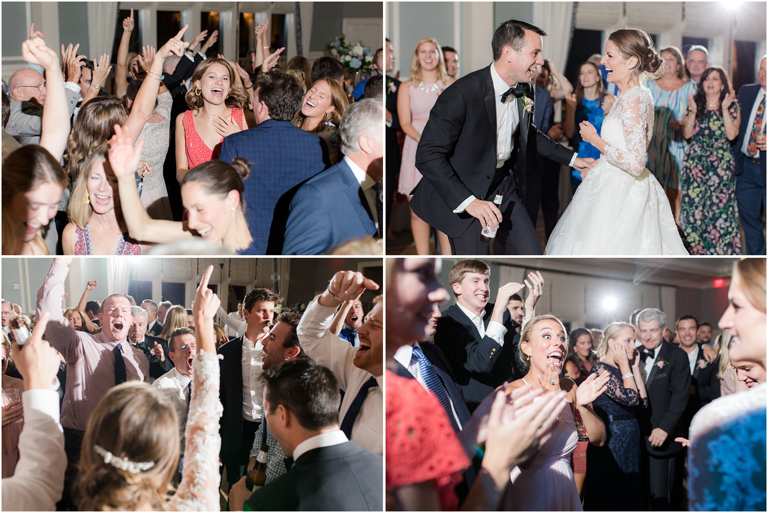 fun dancing photos at Canoe brook country club wedding reception.
