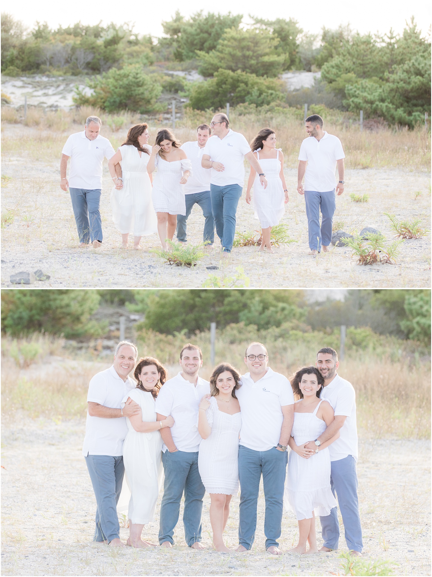 Family photos at Barnegat Light in LBI