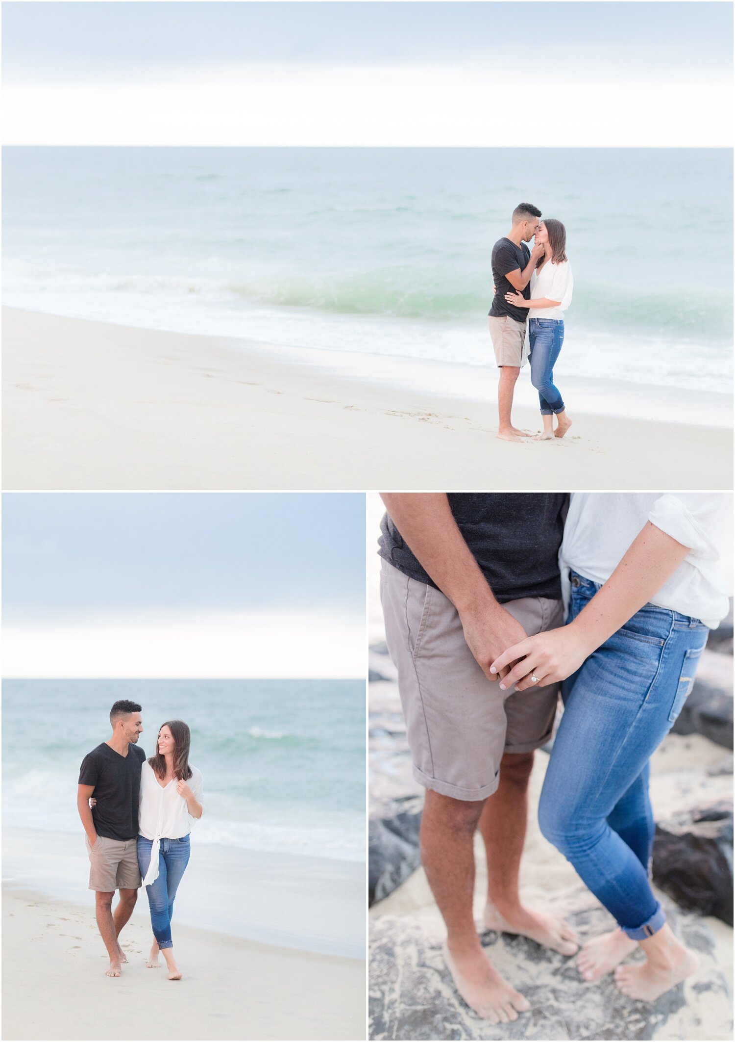 Manasquan beach engagement photos.