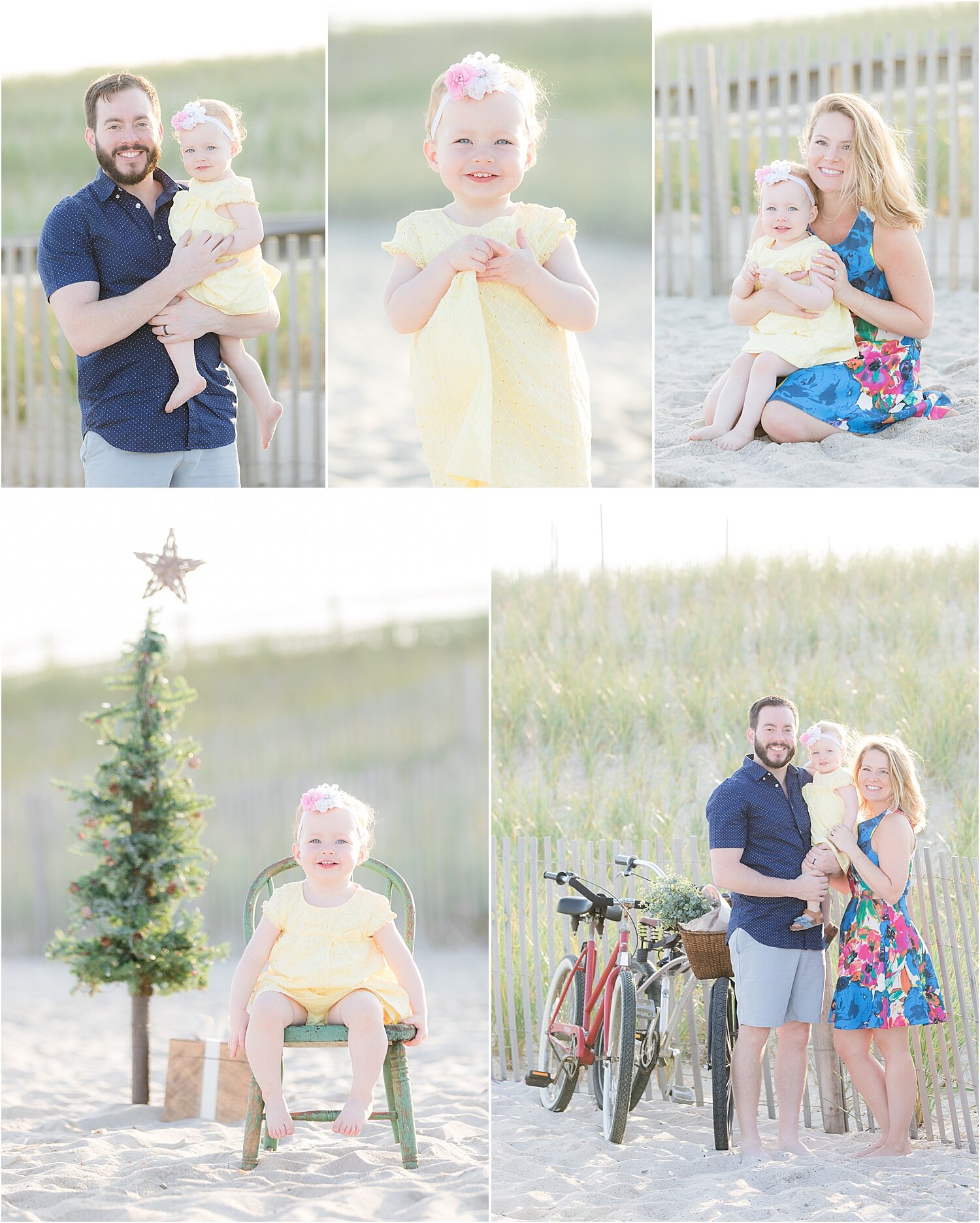 styled christmas on the beach family photo