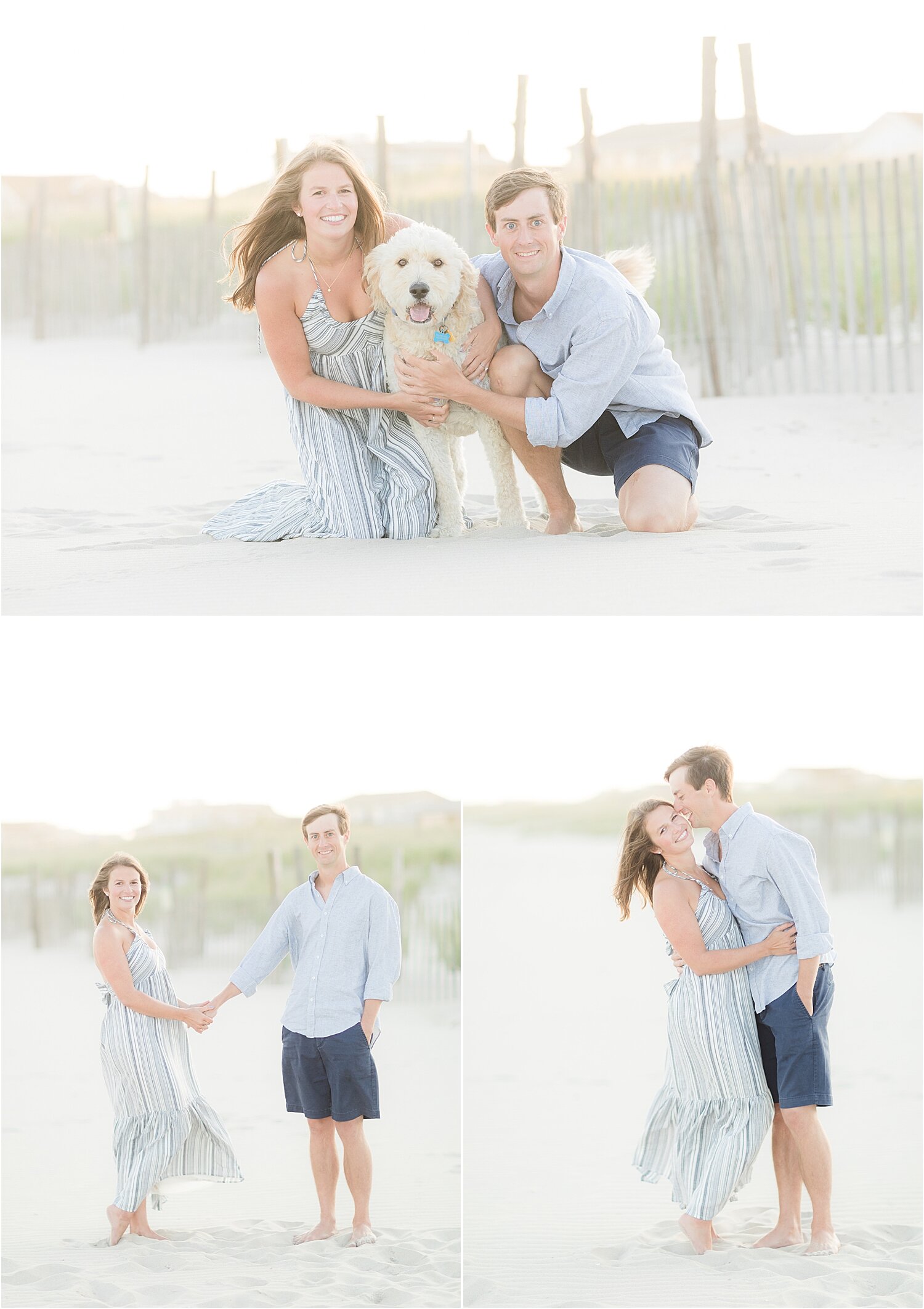 engagement photos in beach haven nj with a dog